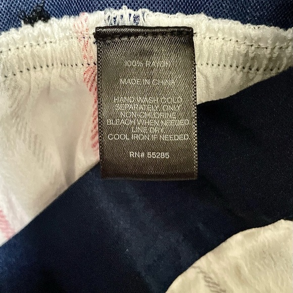 Express Lightweight Wide Leg Summer Striped Pants, Red and Blue, Women’s Size M - Picture 6 of 6